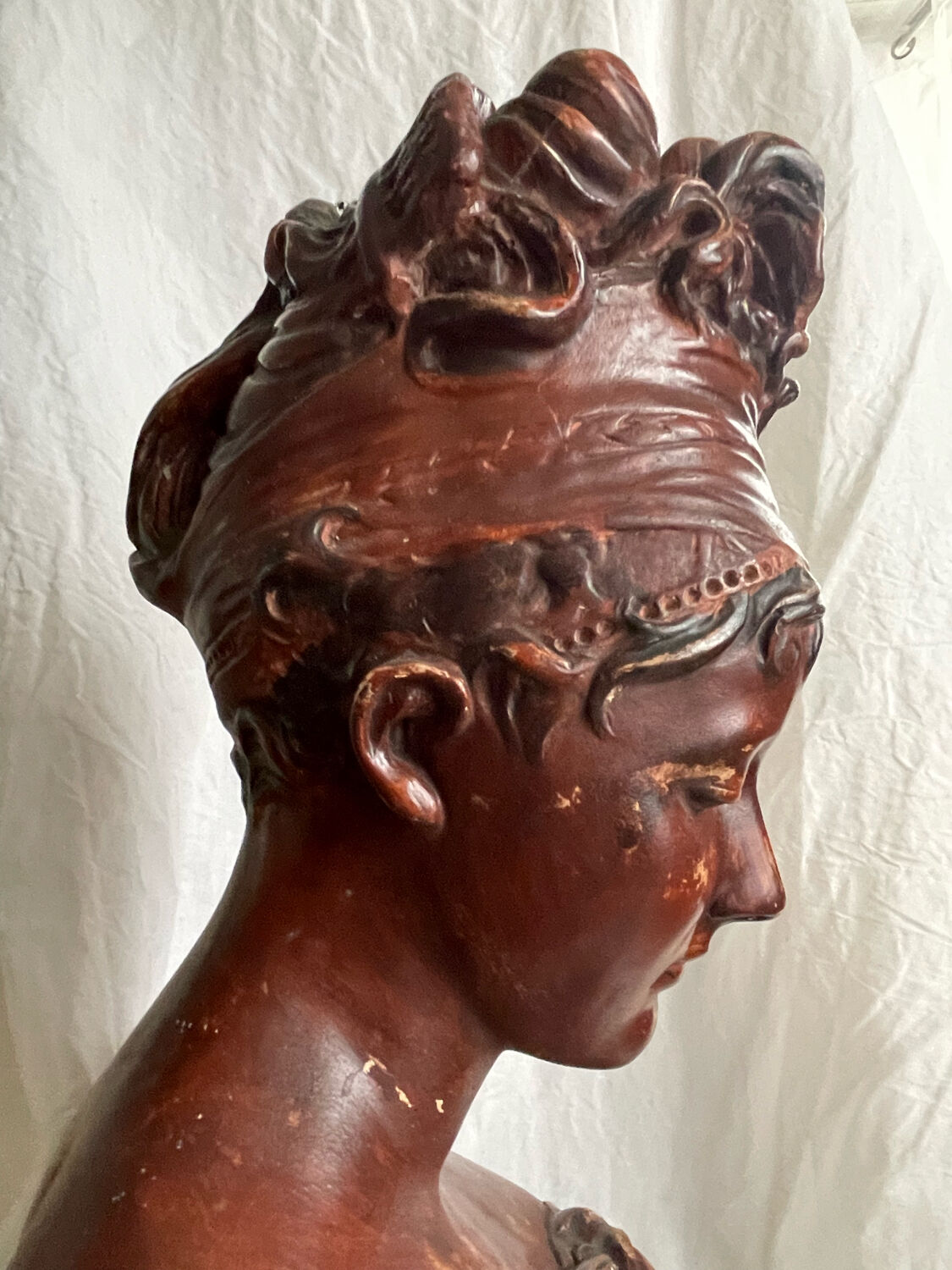 Bust of the Recamier in painted plaster