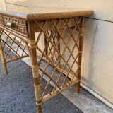 2-drawer rattan desk from the 1970