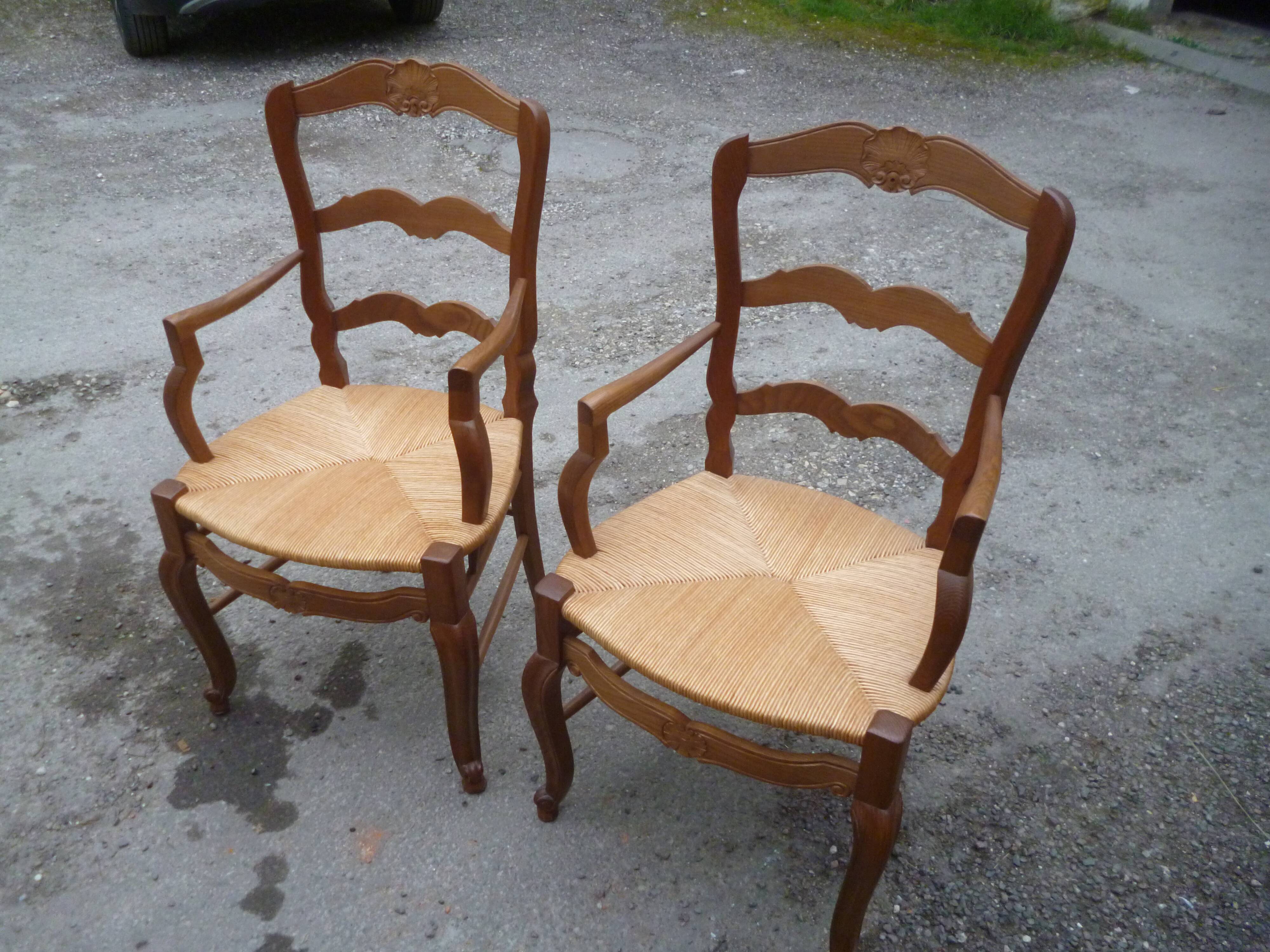 Pair of Louis XV style armchairs