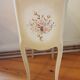 Pair of bedside tables louis XV style XX th century, painted floral decoration