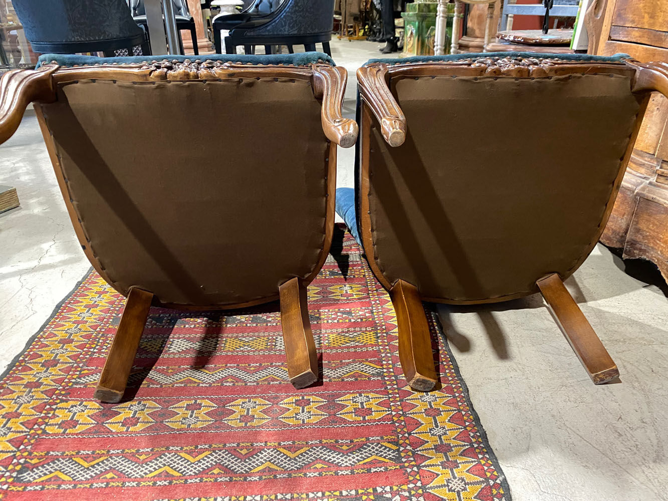 Paire de fauteuils crapaud