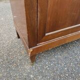 Louis XVI buffet with a confiturier in wood and white marble from the 19th century.