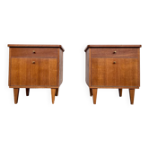 Paire de chevets vintage en chêne, 1960