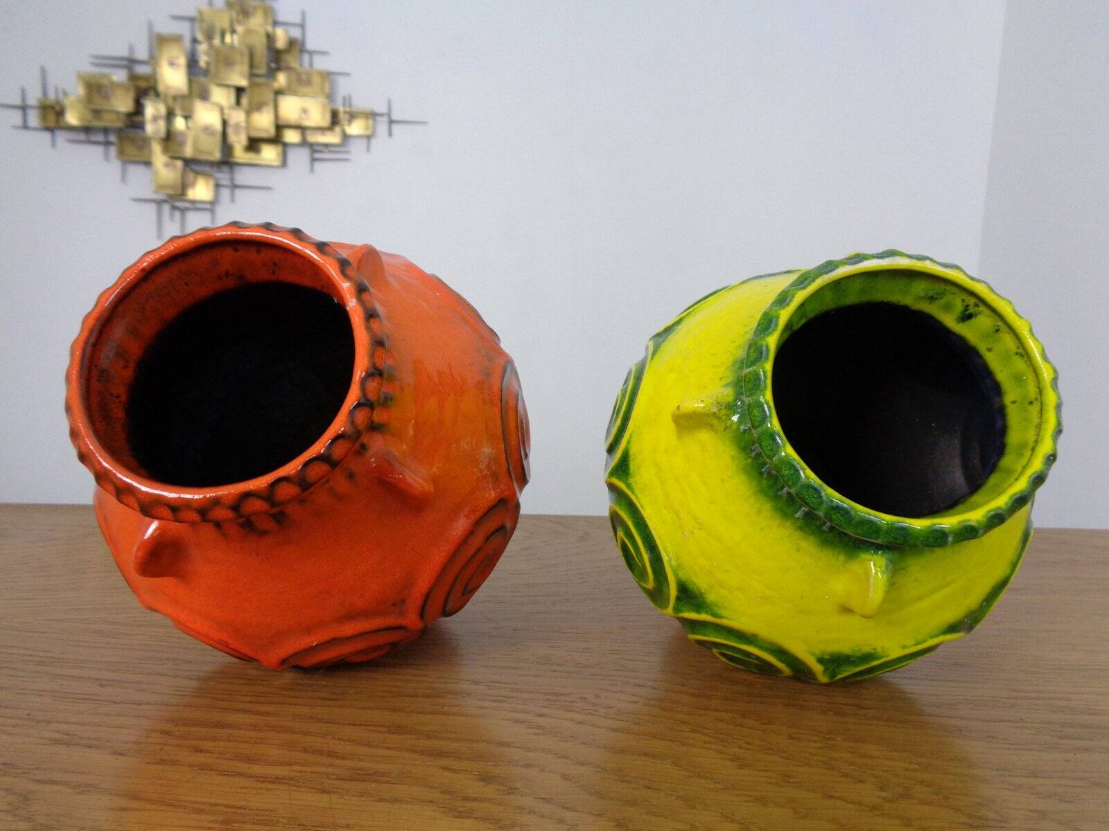 Pop Art Ceramic Vases from Jasba, Set of 2, 1970s