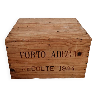 Ancienne caisse en bois Porto Adega