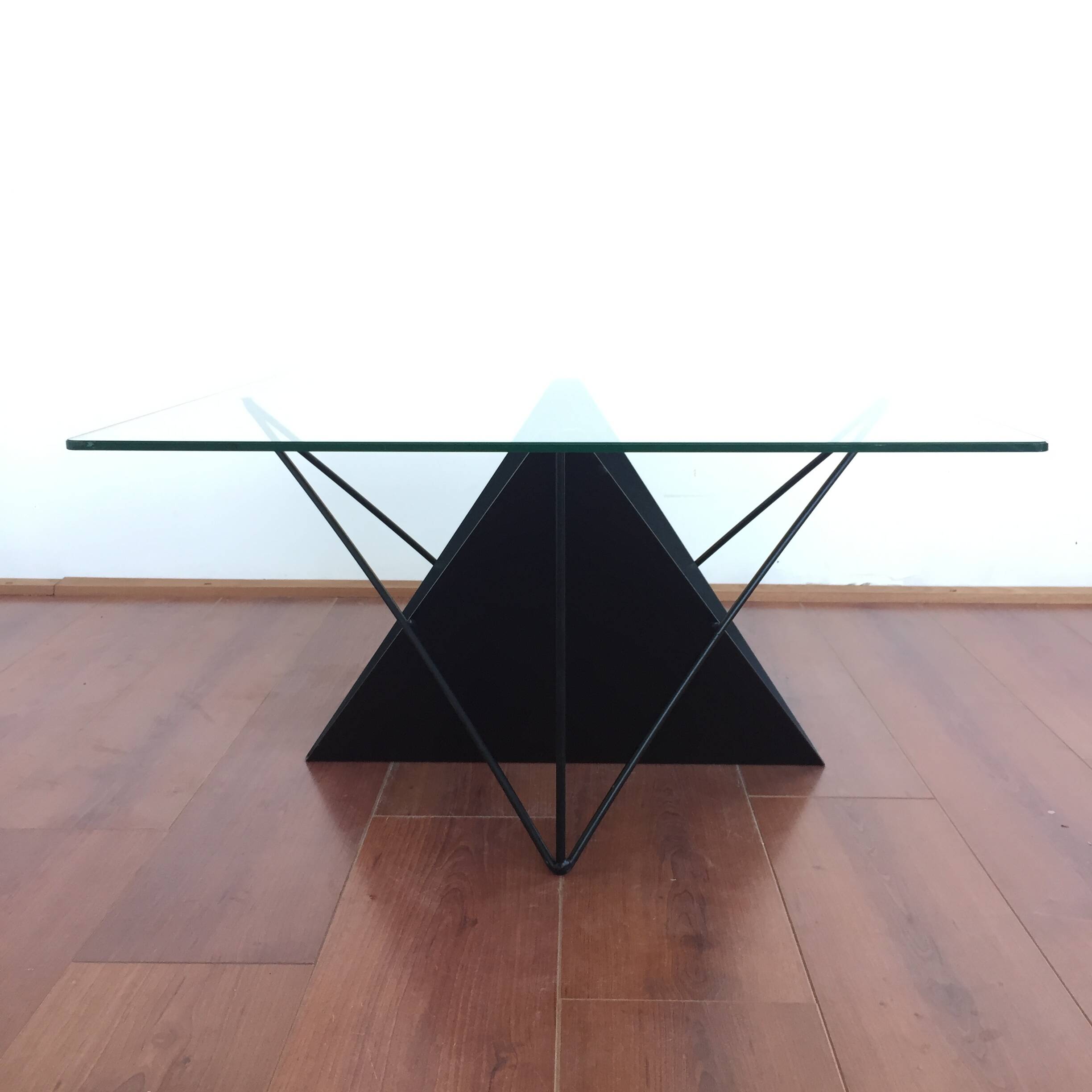 postmodern Dutch design metal coffee table from the 80s or 90s