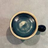 Blue ceramic milk jug