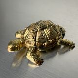 Regency turtle ashtray in brass, Spain, 1980s