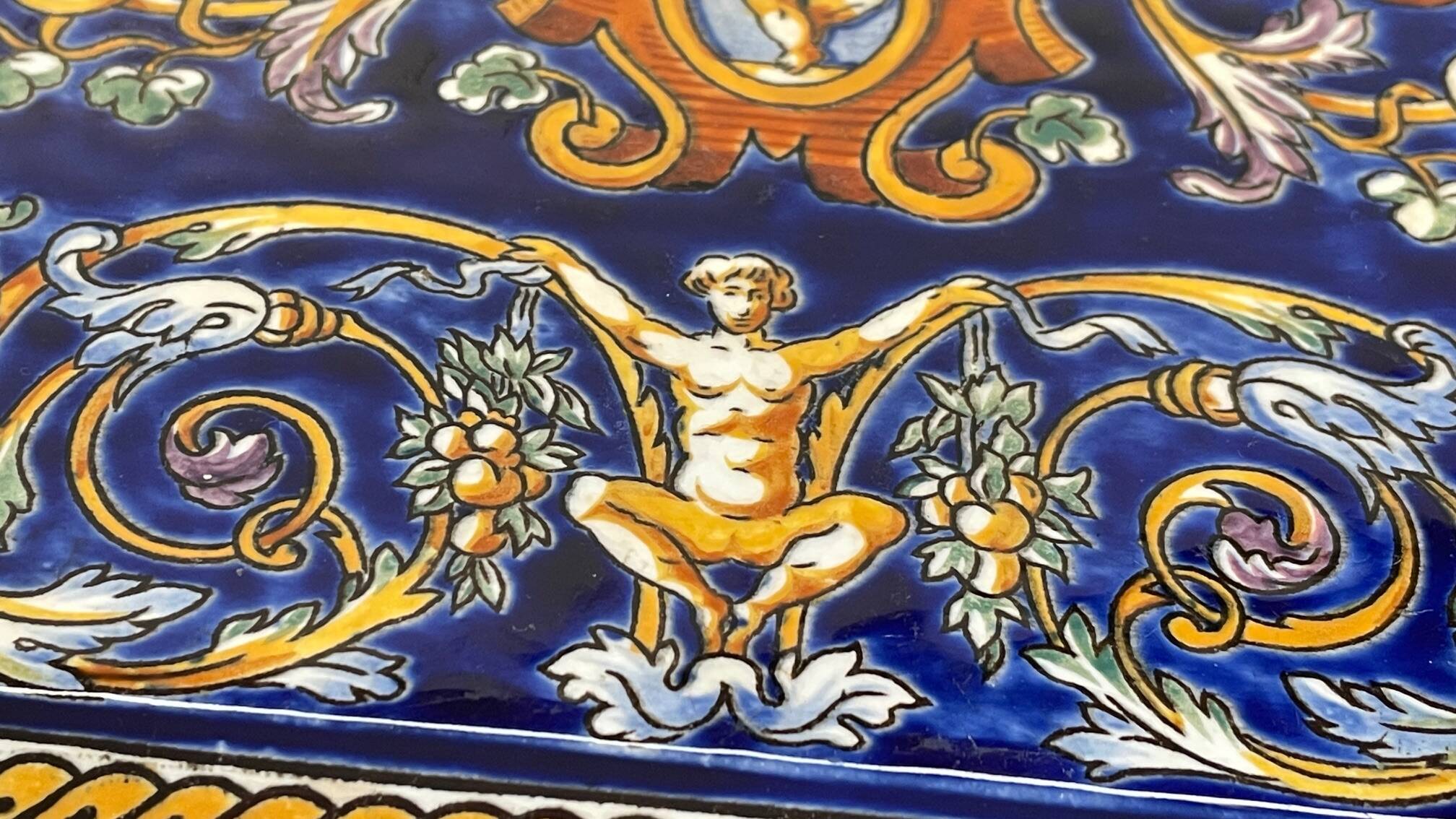 Ceramic coaster from gien france