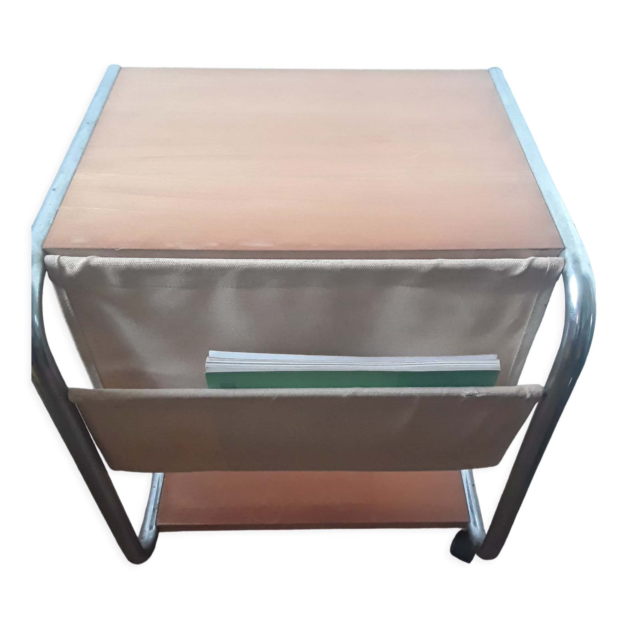 Vintage service/magazine door with wheels