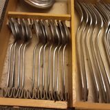 Silver metal cutlery ercuis art deco