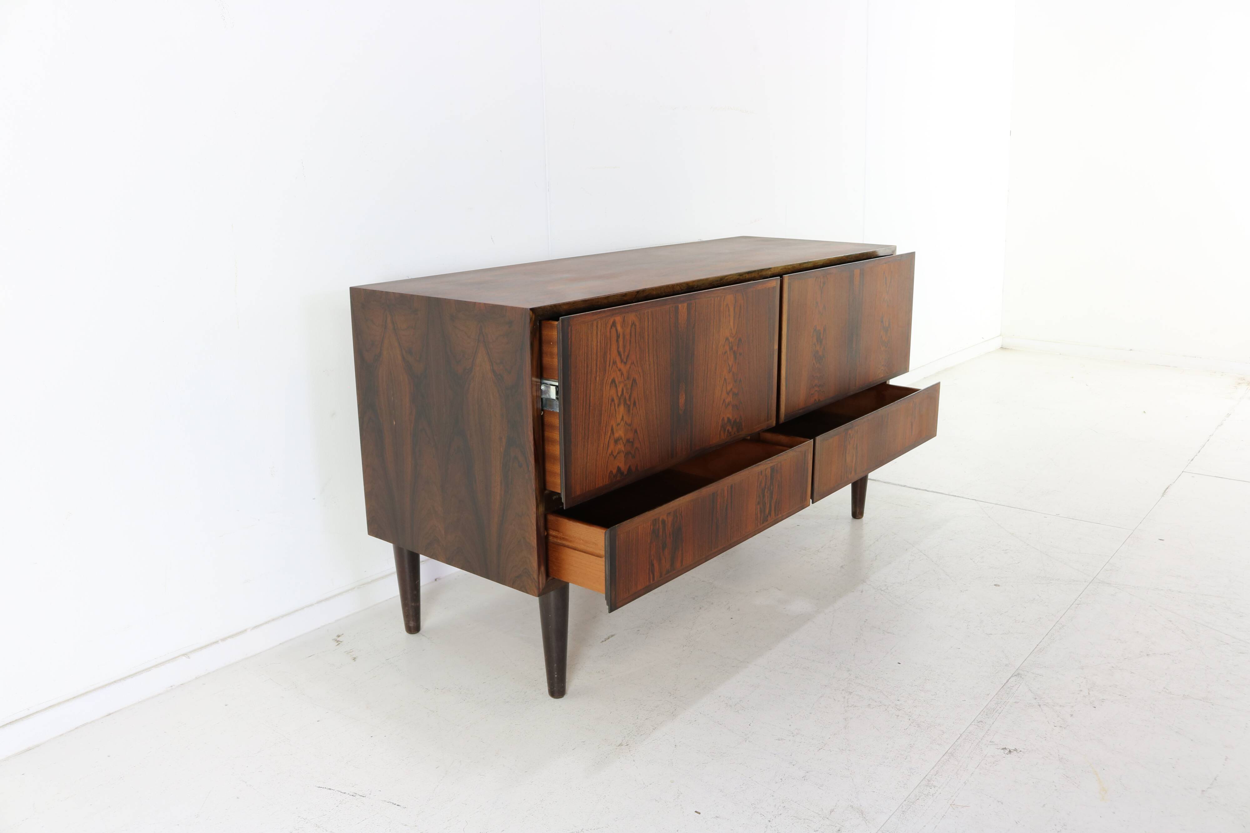 Rosewood office cabinet with 2 large heavy drawers