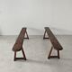 Pair of solid oak benches