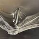 Large vintage sculptural crystal platter from the 1950s/60s
