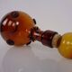 Italian amber glass decanter with stopper, 1960s