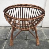 Pair of rattan chairs for children