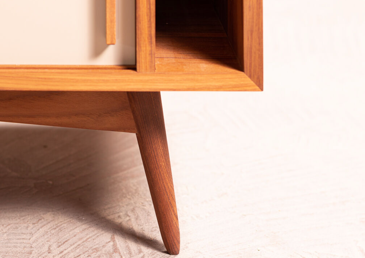 TV stand / Teak enfilade with vinyl storage