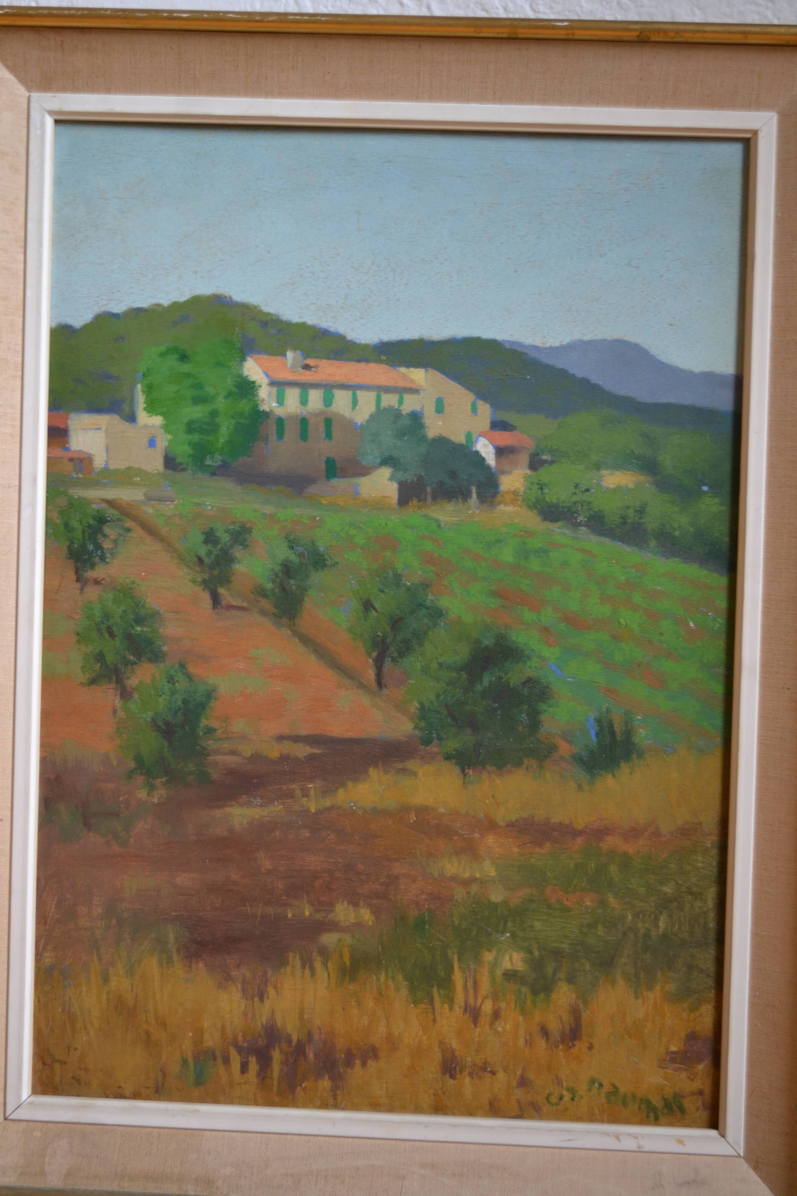 Victor VIC-DAUMAS (1909-2002) HSP 50x36cm Landscape of Provence School of Paris