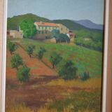 Victor VIC-DAUMAS (1909-2002) HSP 50x36cm Landscape of Provence School of Paris