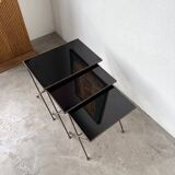Adnet 1950s nesting tables trio