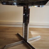 Smoked glass round dining table