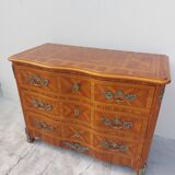 Commode Louis XIV régence en marqueterie et bronze