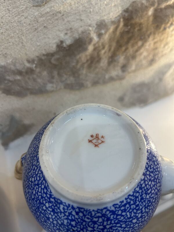 Théière ancienne en porcelaine de Nagoya, manufacture Takito