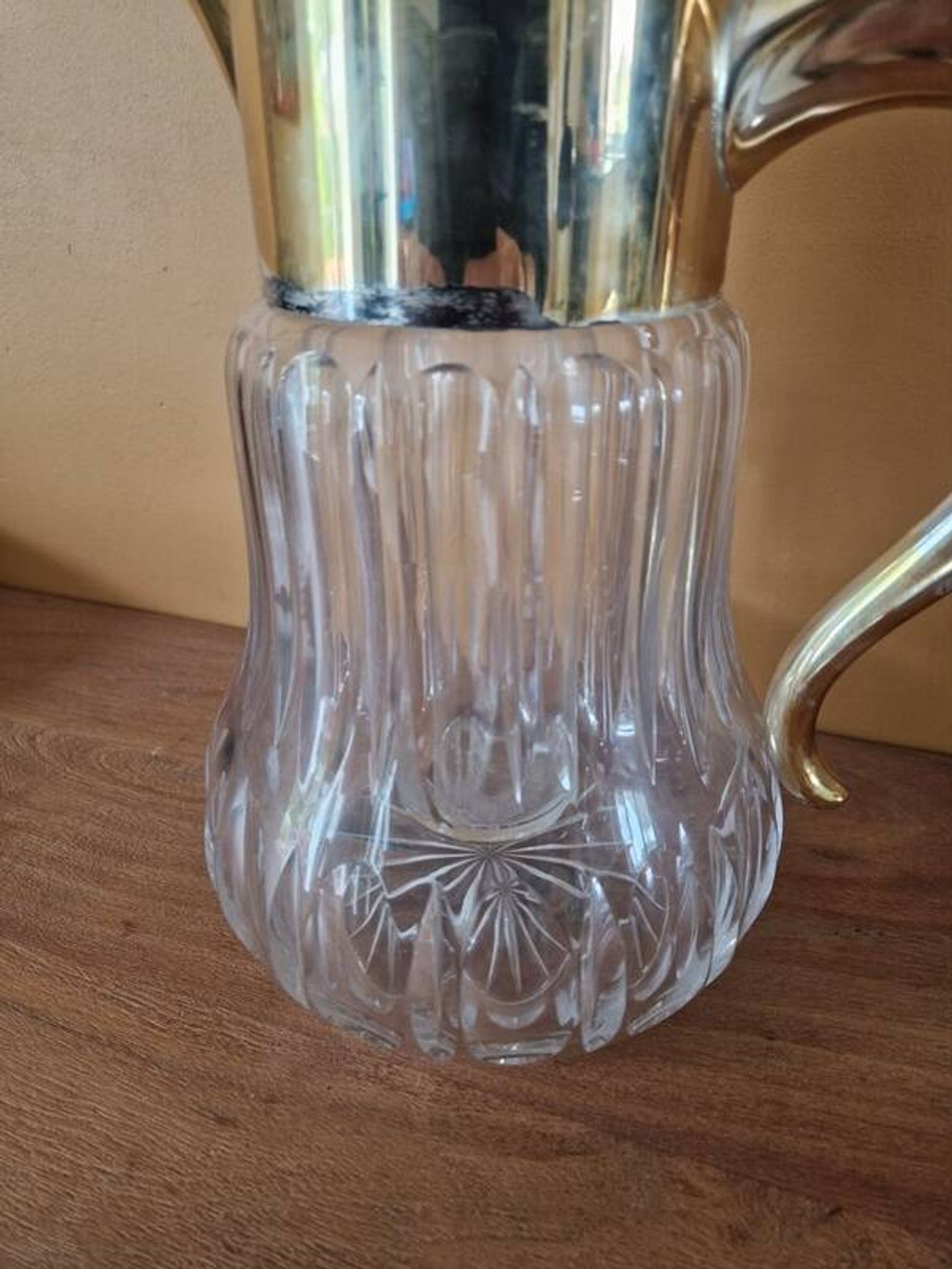 Jug for orangeade with crystal cooler, Hans Knabel, Esslingen.