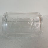 Glass butter dish