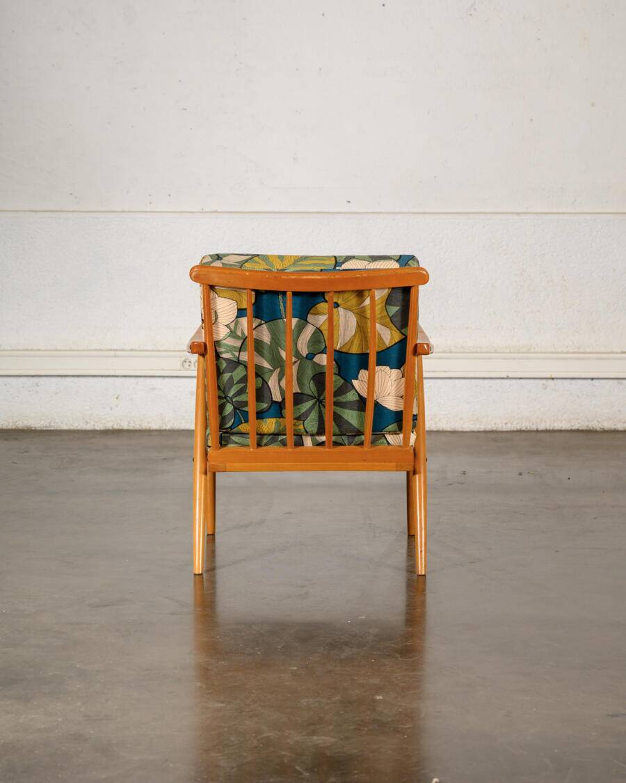 Boomerang armchair Thévenon fabric