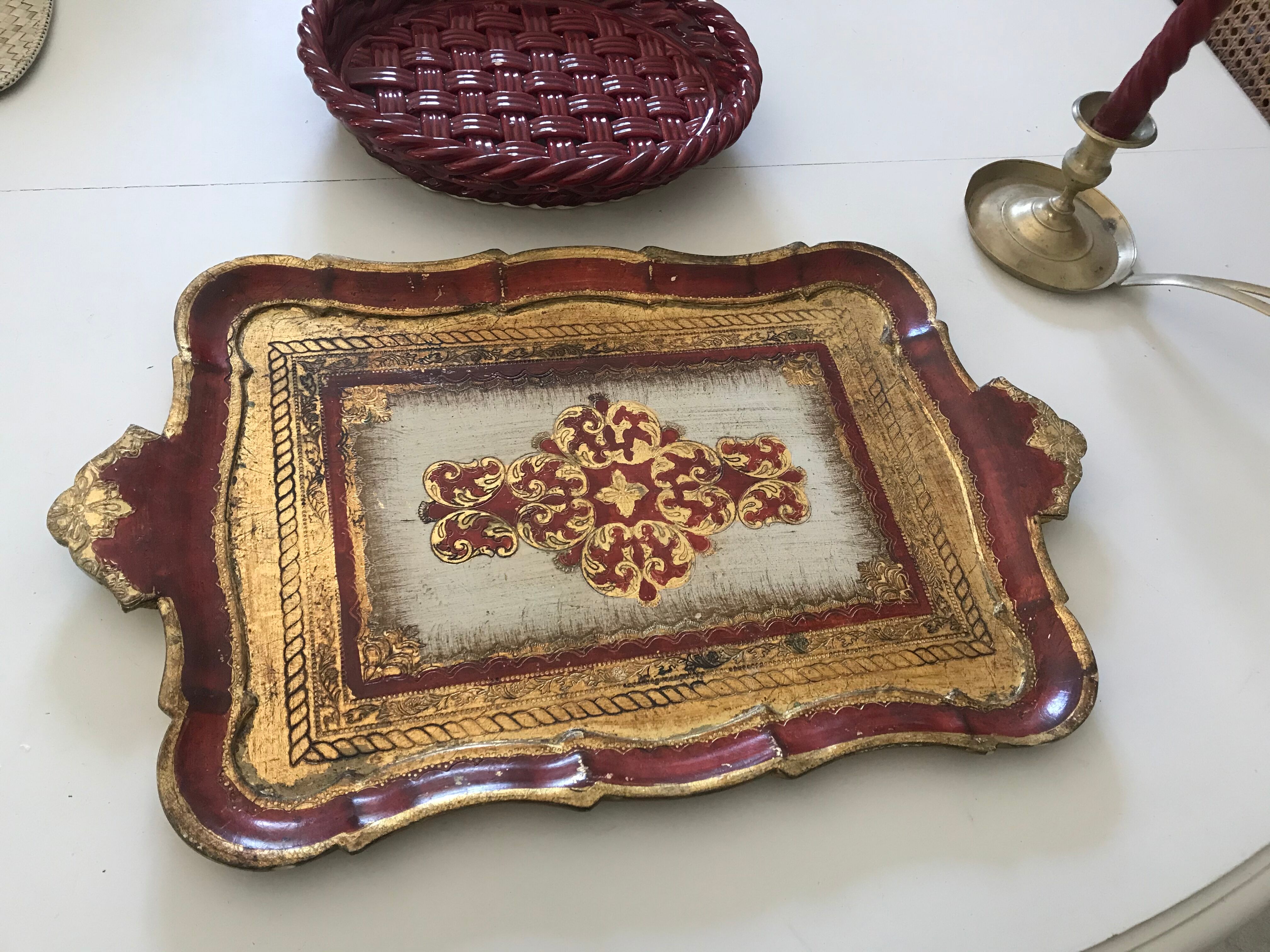 Vintage Florentine tray