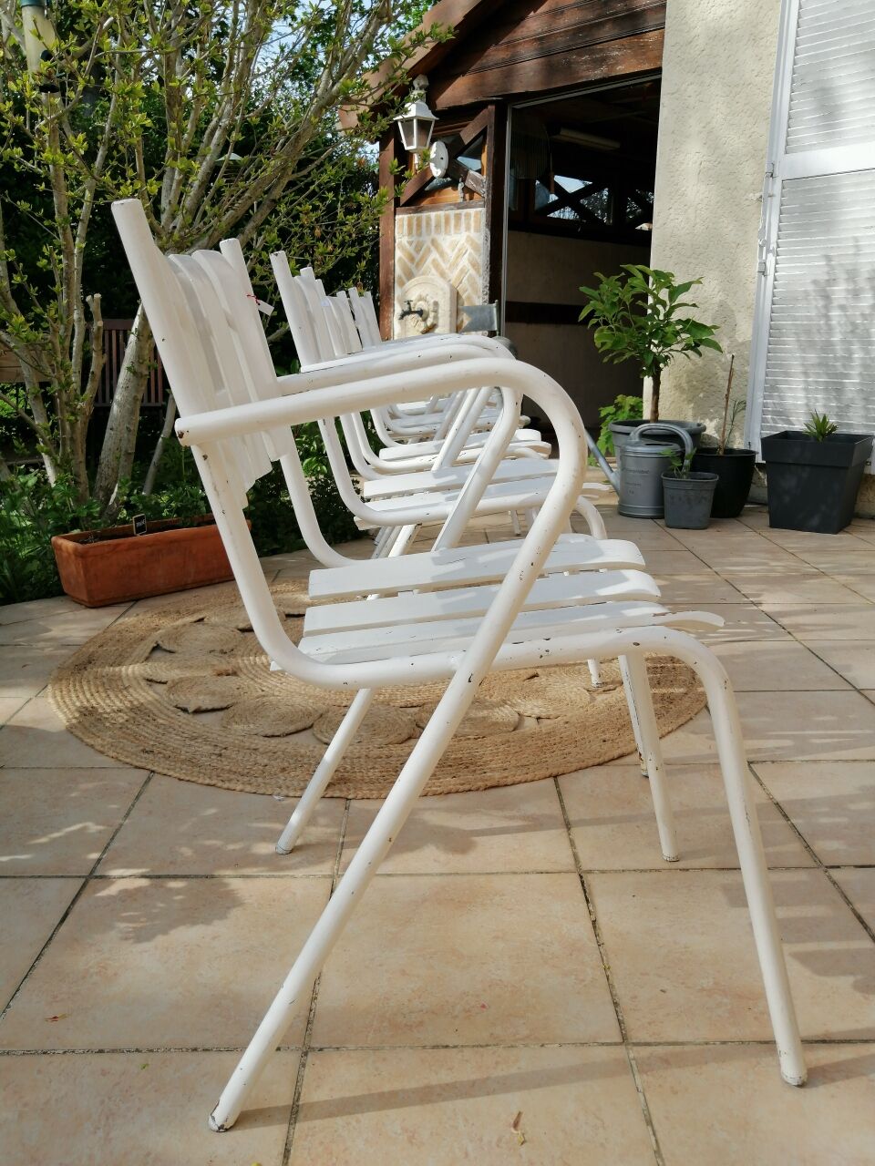 Vintage garden armchairs