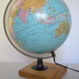 Illuminated globe world map