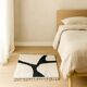 Atlas Berber rug in ecru with organic black pattern.