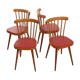 4 chairs Scandinavian year 50 bars