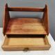 Wall shelf/bedside table in stained beech, designed by Hans J. Wegner 1960s