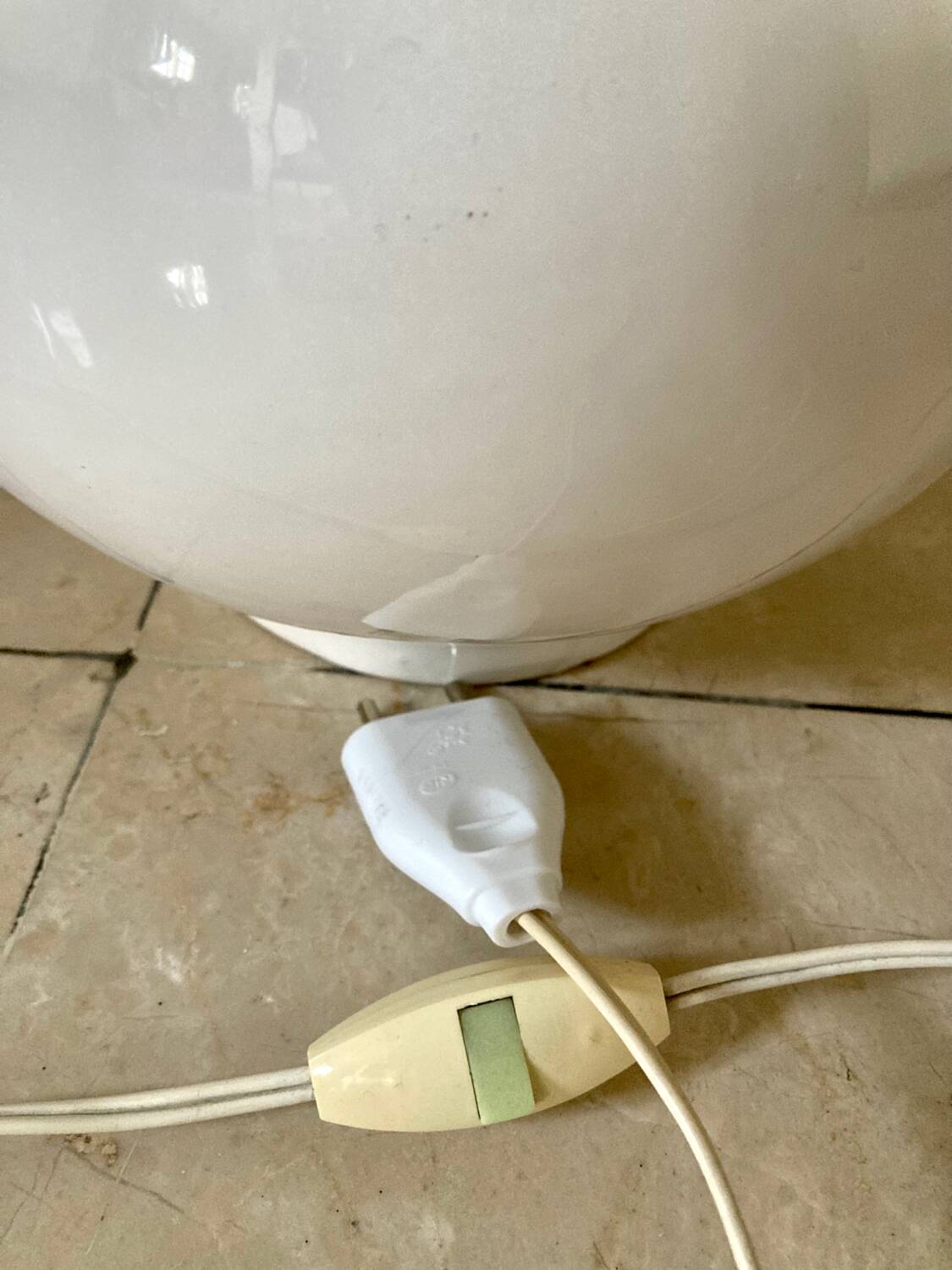 Lampe en céramique blanche, 1970