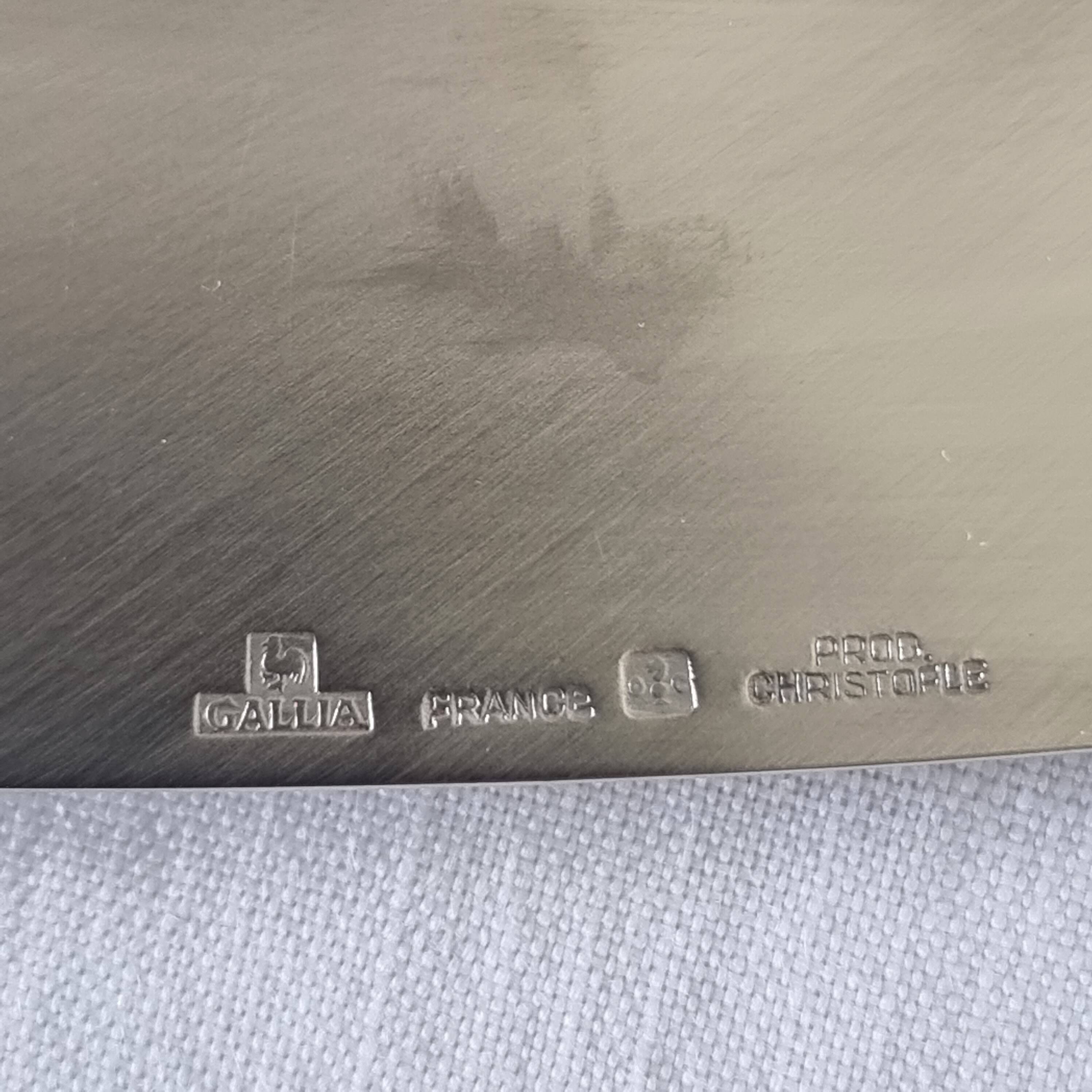 Christofle Galia presentation tray in double-coated silver-plated metal