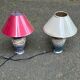2 vintage ceramic bedside lamps from the 1970s.