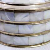 Vintage box in brass and mother-of-pearl