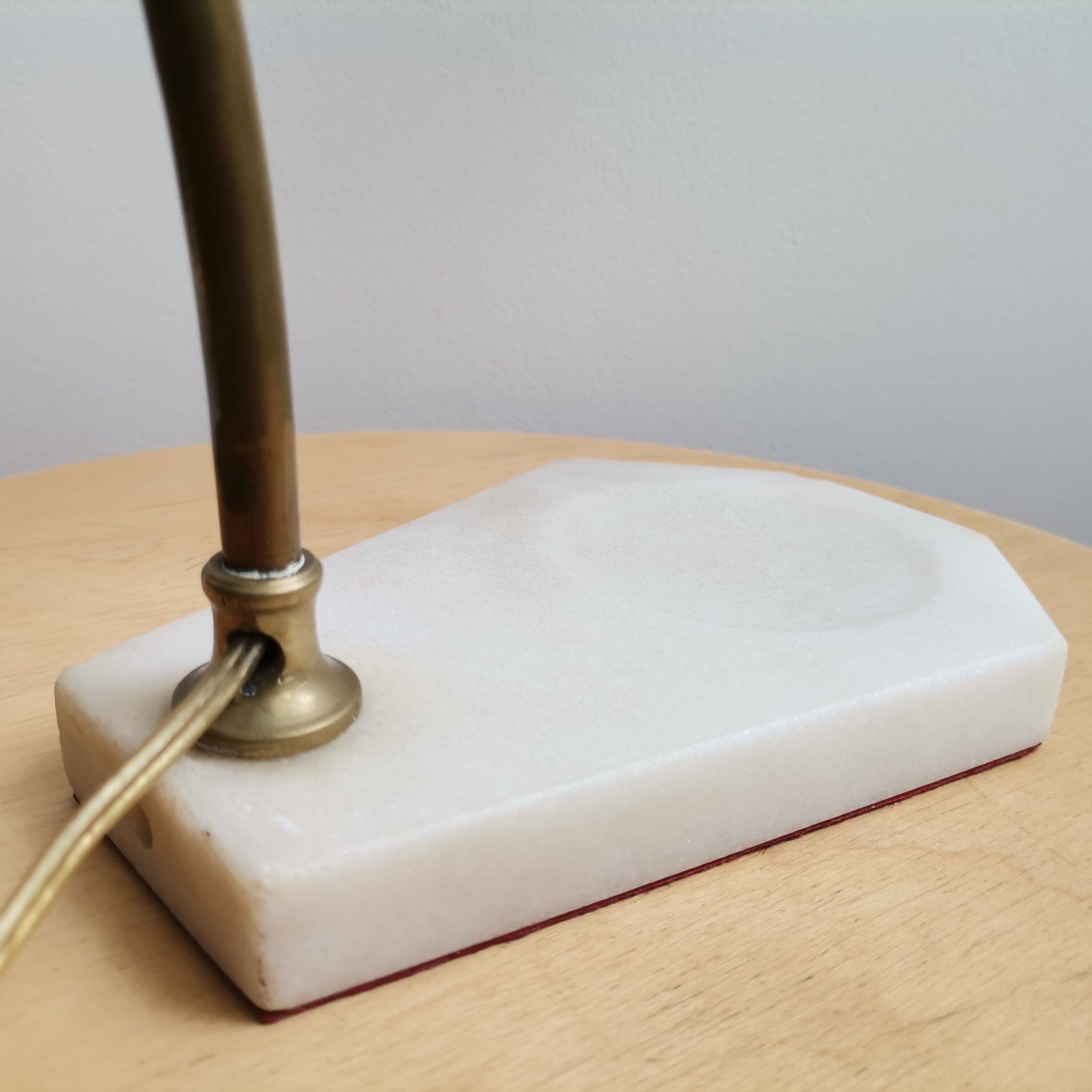 Vintage 40s Art Deco marble table lamp