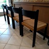 Set of 4 Scandinavian rope chairs