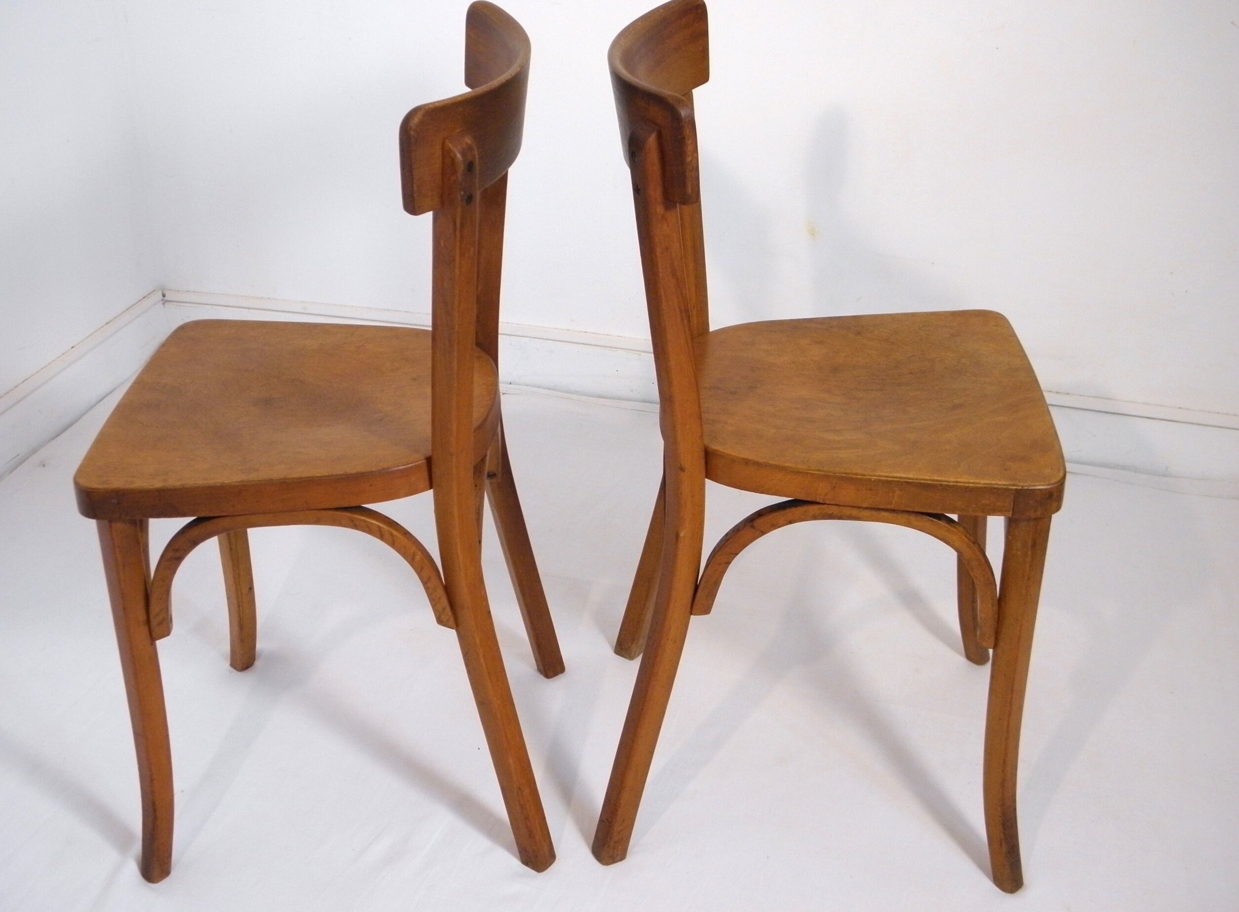 Pair of Baumann bistro chairs