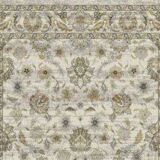 Tapis de maison fleuri beige