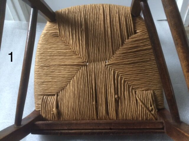 Wooden farm chairs pair