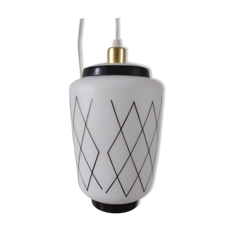 Suspension white opaline graphic patterns