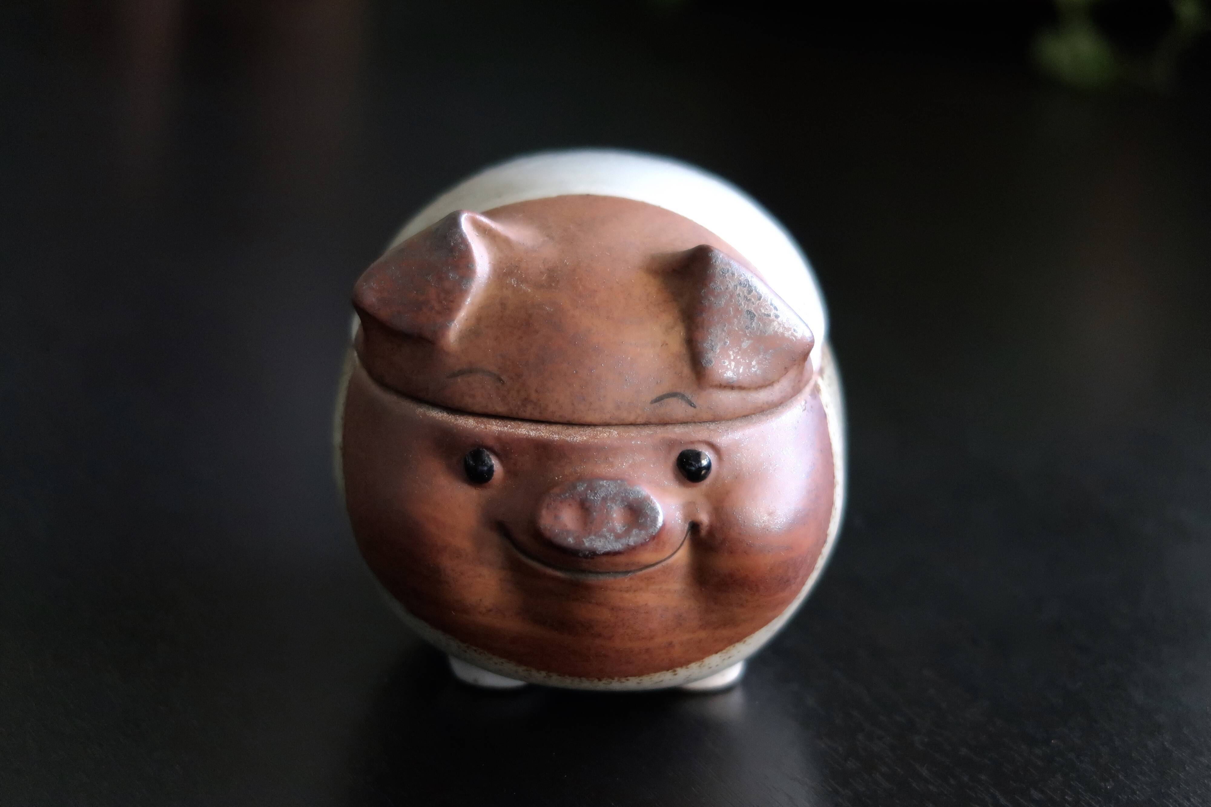Ceramic "pig" sugar bowl by Ibuki, 1960s