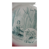 Digoin Sarreguemine talking plate old earthenware