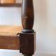 Fauteuil en bois et rotin
