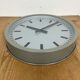 Grey Industrial Station Wall Clock from Nedklok, 1960